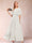 A-Line/Princess Scoop Short Sleeves Jumpsuits with Watteau Train