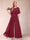 A-Line/Princess Scoop Short Sleeves Jumpsuits with Watteau Train
