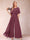 A-Line/Princess Scoop Short Sleeves Jumpsuits with Watteau Train