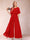 A-Line/Princess Scoop Short Sleeves Jumpsuits with Watteau Train