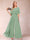 A-Line/Princess Scoop Short Sleeves Jumpsuits with Watteau Train