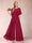 A-Line/Princess Scoop Short Sleeves Jumpsuits with Watteau Train