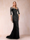 Trumpet/Mermaid Scoop 3/4 Sleeves Mother of the Bride Dresses with Applique