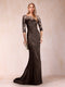 Trumpet/Mermaid Scoop 3/4 Sleeves Mother of the Bride Dresses with Applique
