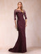 Trumpet/Mermaid Scoop 3/4 Sleeves Mother of the Bride Dresses with Applique