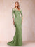 Trumpet/Mermaid Scoop 3/4 Sleeves Mother of the Bride Dresses with Applique