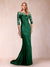 Trumpet/Mermaid Scoop 3/4 Sleeves Mother of the Bride Dresses with Applique
