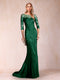 Trumpet/Mermaid Scoop 3/4 Sleeves Mother of the Bride Dresses with Applique