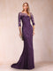 Trumpet/Mermaid Scoop 3/4 Sleeves Mother of the Bride Dresses with Applique