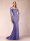 Trumpet/Mermaid Scoop 3/4 Sleeves Mother of the Bride Dresses with Applique