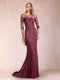 Trumpet/Mermaid Scoop 3/4 Sleeves Mother of the Bride Dresses with Applique