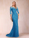 Trumpet/Mermaid Scoop 3/4 Sleeves Mother of the Bride Dresses with Applique
