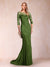 Trumpet/Mermaid Scoop 3/4 Sleeves Mother of the Bride Dresses with Applique