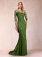 Trumpet/Mermaid Scoop 3/4 Sleeves Mother of the Bride Dresses with Applique