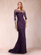 Trumpet/Mermaid Scoop 3/4 Sleeves Mother of the Bride Dresses with Applique