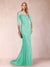 Trumpet/Mermaid Scoop 3/4 Sleeves Mother of the Bride Dresses with Applique