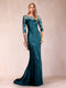 Trumpet/Mermaid Scoop 3/4 Sleeves Mother of the Bride Dresses with Applique