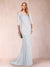 Trumpet/Mermaid Scoop 3/4 Sleeves Mother of the Bride Dresses with Applique