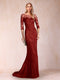 Trumpet/Mermaid Scoop 3/4 Sleeves Mother of the Bride Dresses with Applique