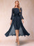 Sheath/Column Off-the-Shoulder 3/4 Sleeves 2 Pieces Mother of the Bride Dresses with Applique