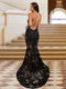 Trumpet/Mermaid V-Neck Sleeveless Evening Dresses with Applique