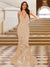 Trumpet/Mermaid V-Neck Sleeveless Evening Dresses with Applique