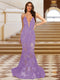 Trumpet/Mermaid V-Neck Sleeveless Evening Dresses with Applique