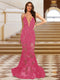 Trumpet/Mermaid V-Neck Sleeveless Evening Dresses with Applique