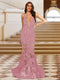 Trumpet/Mermaid V-Neck Sleeveless Evening Dresses with Applique