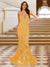 Trumpet/Mermaid V-Neck Sleeveless Evening Dresses with Applique