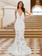 Trumpet/Mermaid V-Neck Sleeveless Evening Dresses with Applique