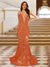 Trumpet/Mermaid V-Neck Sleeveless Evening Dresses with Applique
