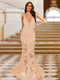Trumpet/Mermaid V-Neck Sleeveless Evening Dresses with Applique