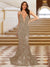 Trumpet/Mermaid V-Neck Sleeveless Evening Dresses with Applique