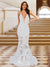 Trumpet/Mermaid V-Neck Sleeveless Evening Dresses with Applique