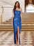 Sheath/Column One-Shoulder Sleeveless Evening Dresses with Sequins