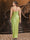 Sheath/Column Spaghetti Straps Sleeveless Evening Dresses with Split Side