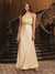 A-Line/Princess Halter Sleeveless Evening Dresses with Ruched
