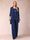 Chiffon Scoop 3/4 Sleeves 3 Pieces Pantsuits with Applique & Jacket