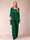 Chiffon Scoop 3/4 Sleeves 3 Pieces Pantsuits with Applique & Jacket