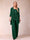 Chiffon Scoop 3/4 Sleeves 3 Pieces Pantsuits with Applique & Jacket