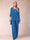 Chiffon Scoop 3/4 Sleeves 3 Pieces Pantsuits with Applique & Jacket