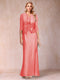 Sheath/Column Scoop Half Sleeves 3 Pieces Mother of the Bride Dress with Applique & Jacket