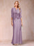 Sheath/Column Scoop Half Sleeves 3 Pieces Mother of the Bride Dress with Applique & Jacket