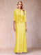 Sheath/Column Scoop Half Sleeves 3 Pieces Mother of the Bride Dress with Applique & Jacket