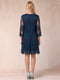 Sheath/Column Scoop 3/4 Sleeves Mother of the Bride Dresses with Applique