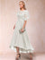 A-Line/Princess Scoop Half Sleeves Mother of the Bride Dresses with Applique