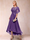 A-Line/Princess Scoop Half Sleeves Mother of the Bride Dresses with Applique
