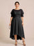 A-Line/Princess Scoop Half Sleeves Plus Size Mother of the Bride Dresses with Applique
