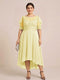 A-Line/Princess Scoop Half Sleeves Plus Size Mother of the Bride Dresses with Applique